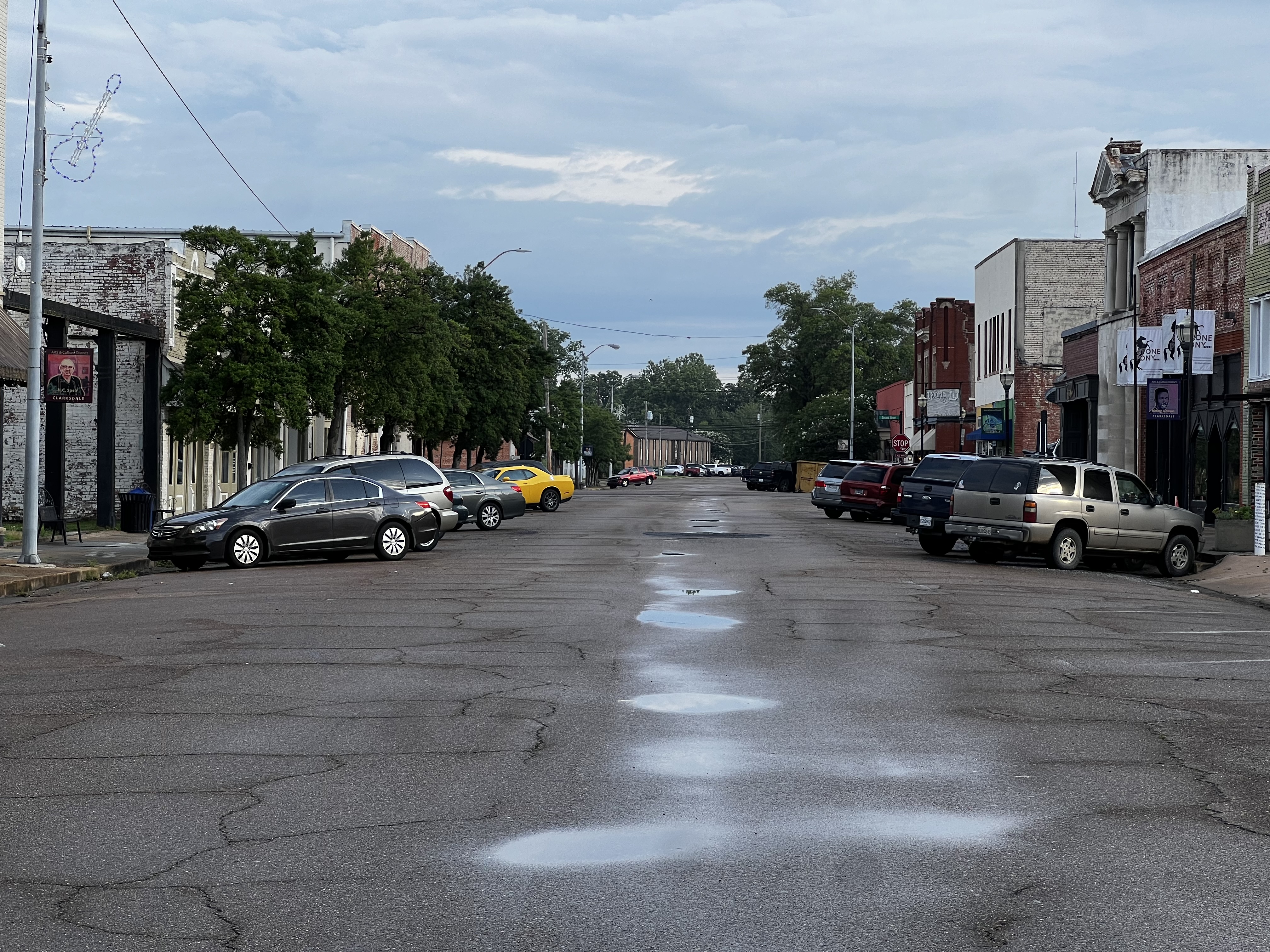 Downtown street during the day.